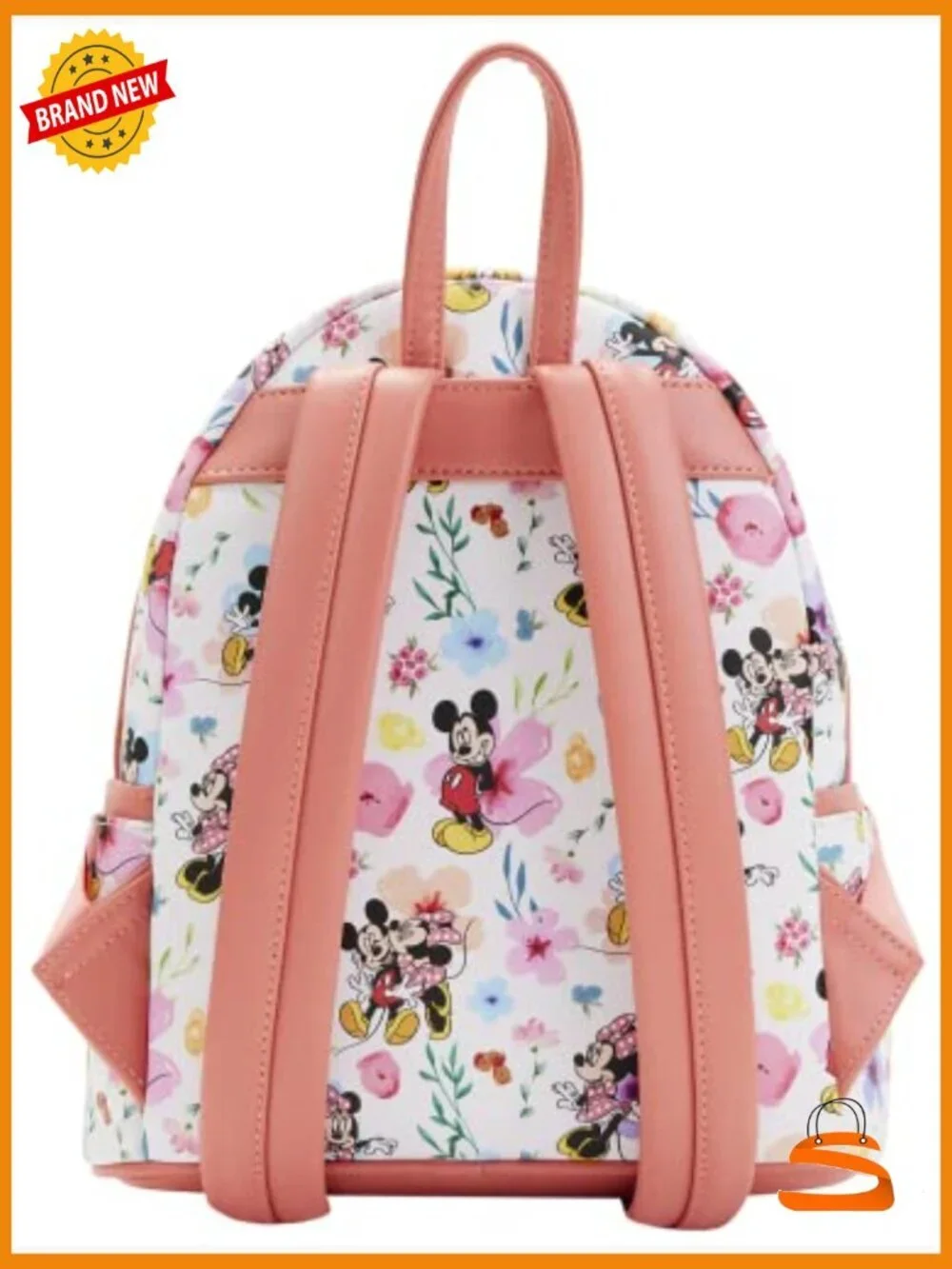 Mickey & Minnie Mouse Floral Mini Backpack Handbag